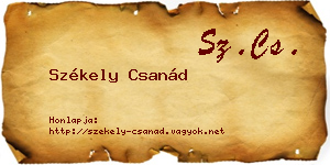 Székely Csanád névjegykártya