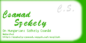 csanad szekely business card